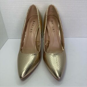 Bakers Gold Heels‎ Elegant Metallic Design